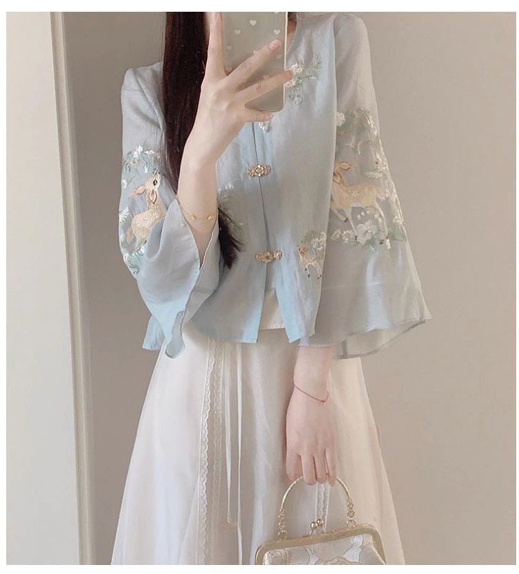 新中式国风马面裙套装女夏季2024新款唐装中国风女装改良汉服成人详情20