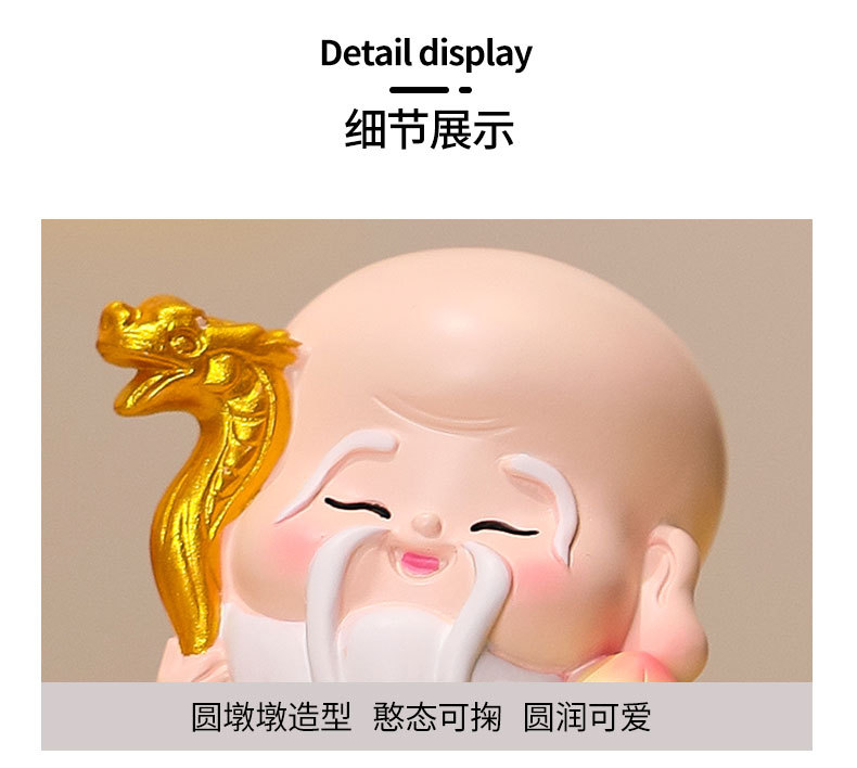 Creative and cute decorative items, office gifts for the God of Wealth, desktop decorations, resin handicrafts, high-end blind box dolls, new pic 21