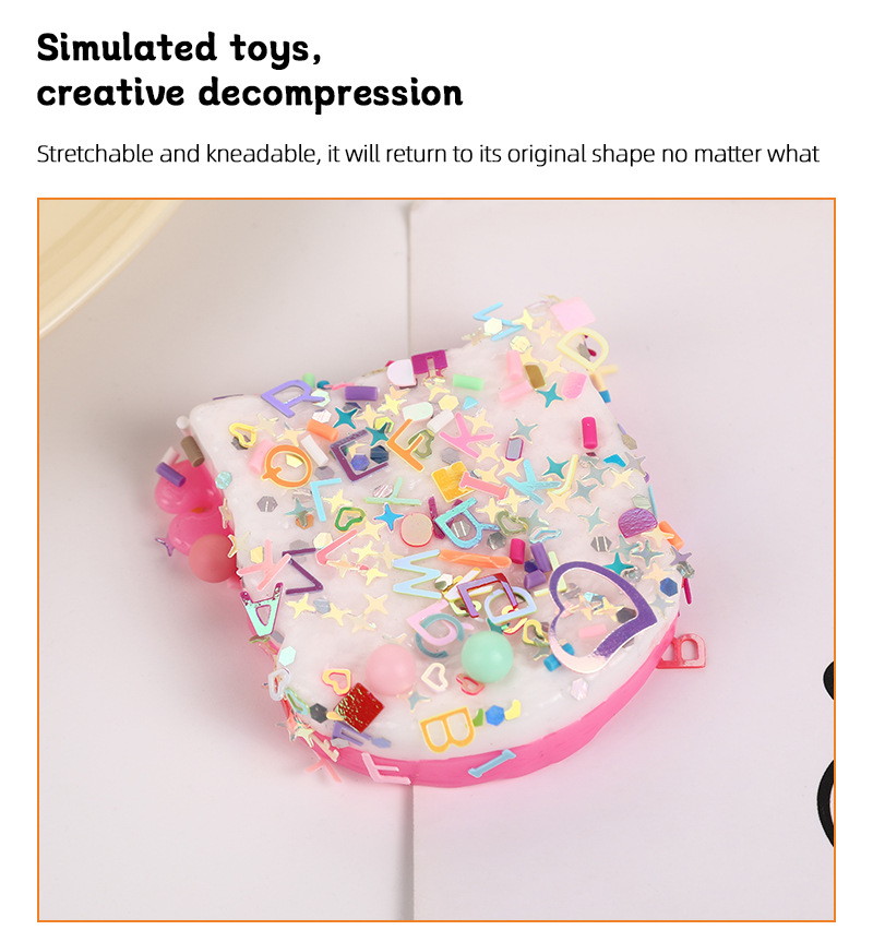 跨境解压华夫饼捏捏乐玩具甜甜圈慢回弹可爱闪亮儿童减压玩具详情6