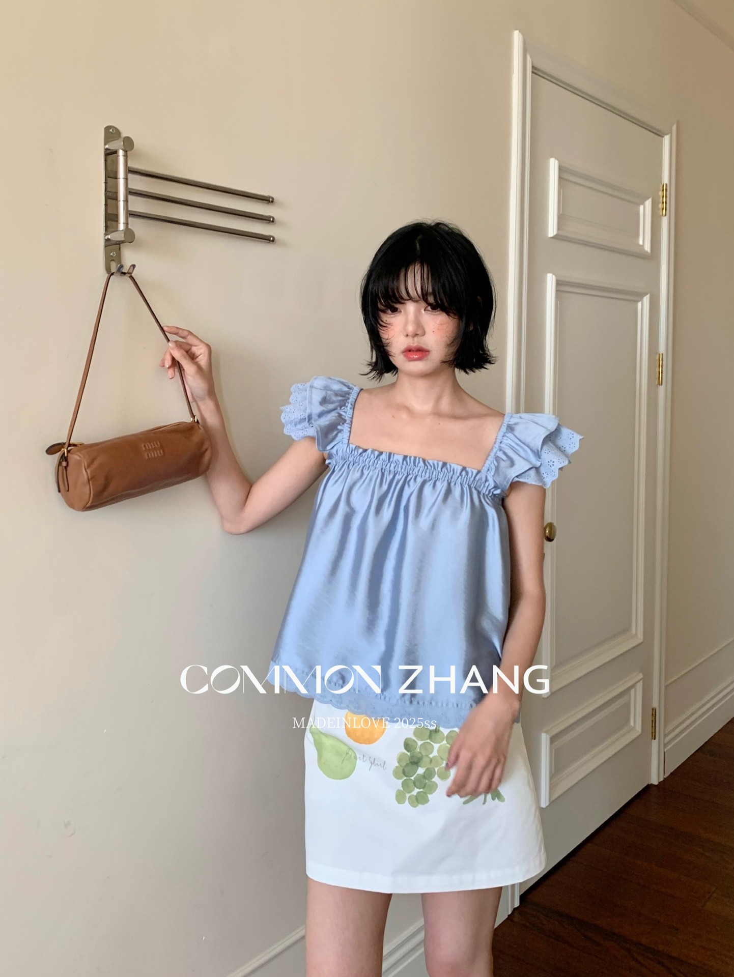 CZ ZHANG Summer Vacation Playful and youthful fruit-printed short skirt, low-waisted and versatile A-line skirt B22578 pic 15