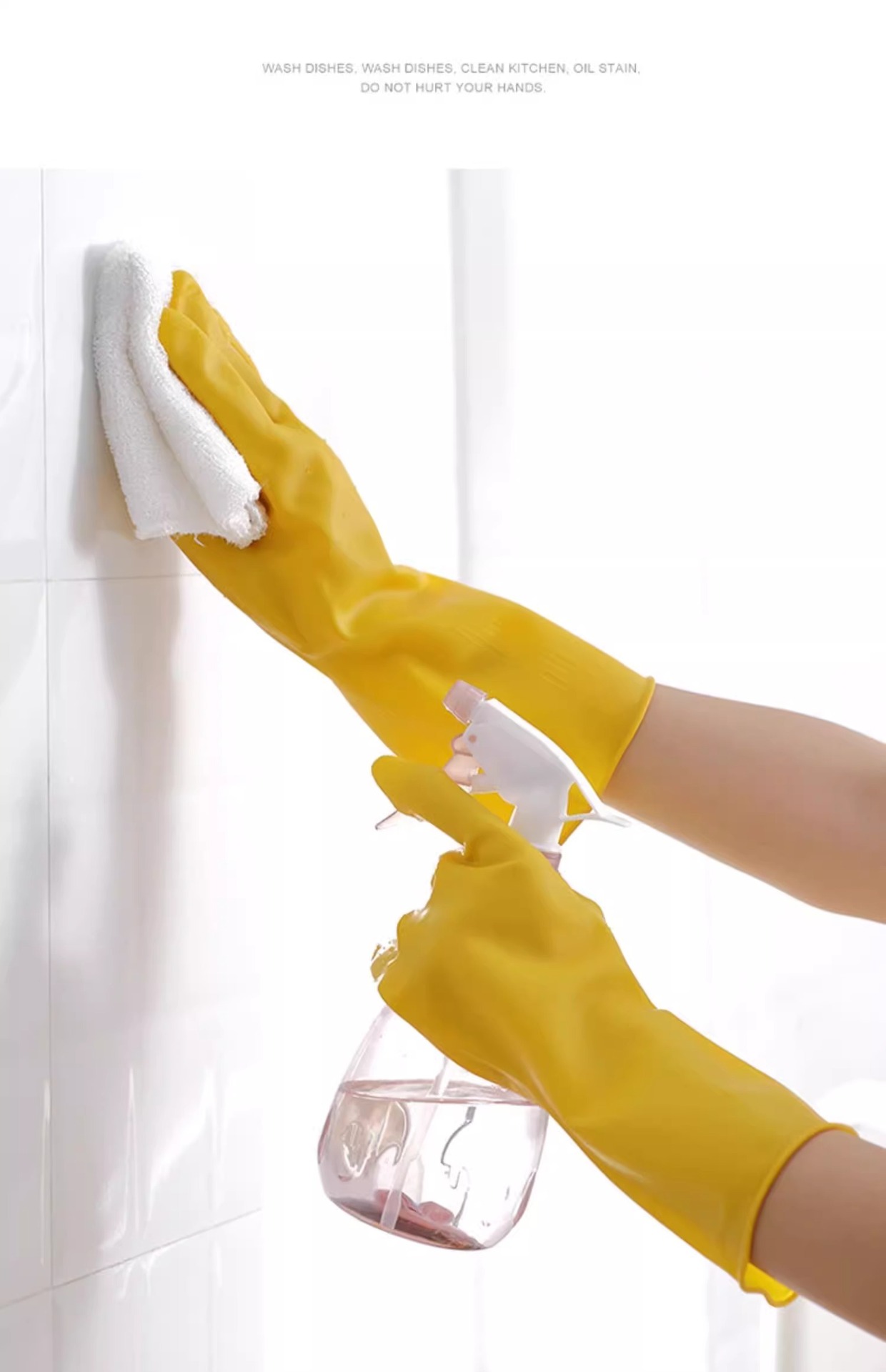 加厚橡胶牛筋乳胶手套家务女手套洗碗清洁家用干活洗衣服乳胶耐磨详情19