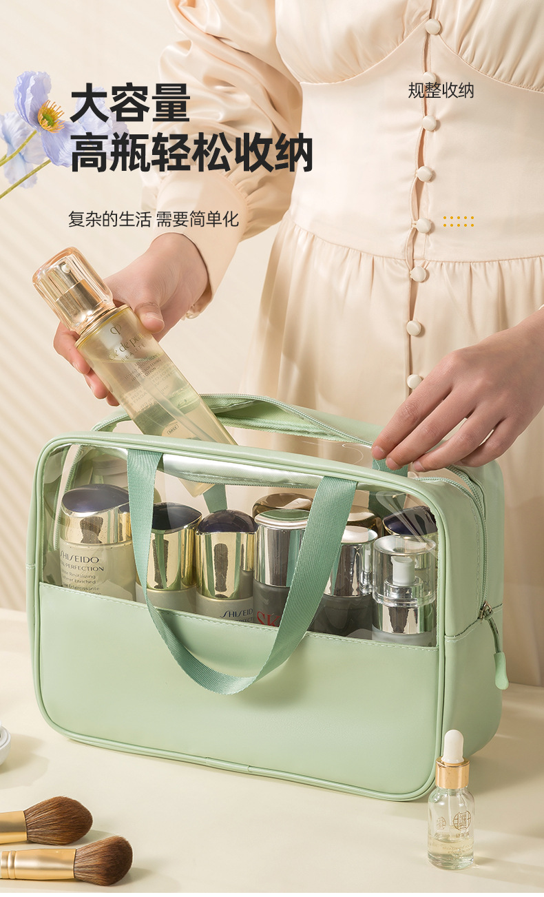 Cross-border best-selling three-piece cosmetic storage bag, large capacity, high appearance level toiletry bag, portable travel storage bag pic 4