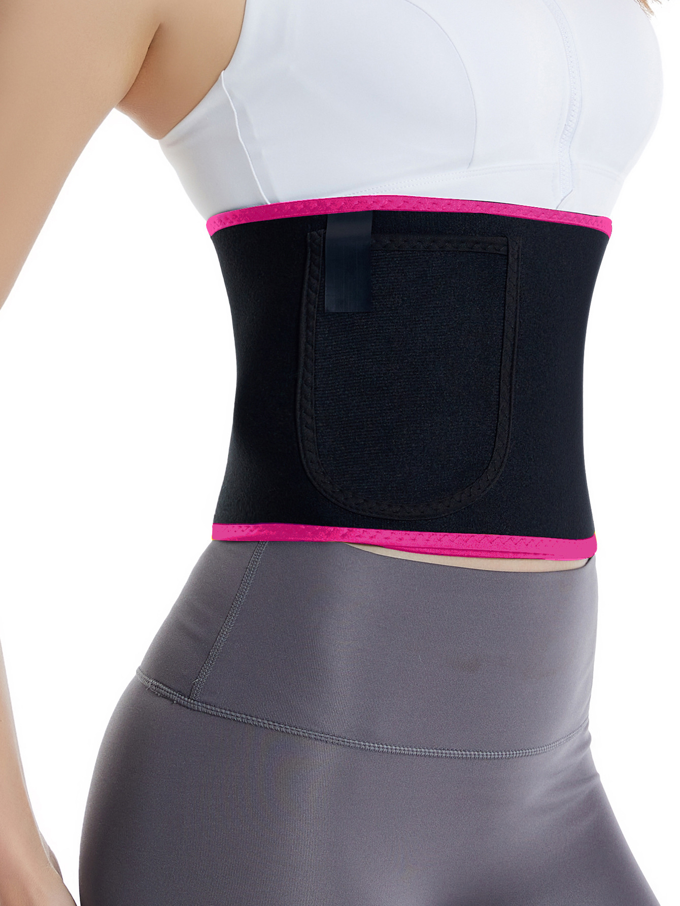 X Cross-border best-selling abdominal tightening belt, sauna sweat-absorbing belt, body-shaping belt, mobile phone bag, silver ion waist seal belt pic 16