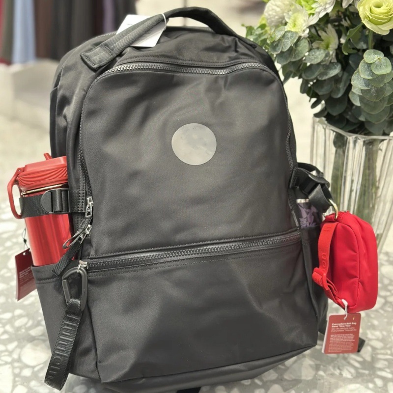 lulu unisex backpack, fashionable nylon backpack, large-capacity student schoolbag, outdoor travel and leisure bag pic 8