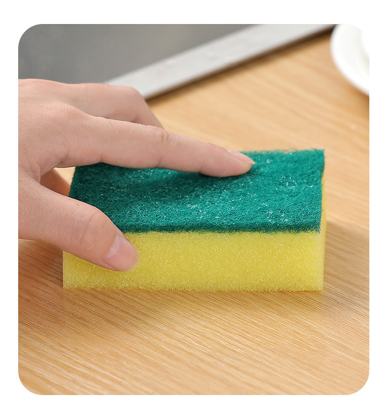 Household cleaning kitchenware, dishwashing sponge, multi-functional household cleaning and stain removal, double-sided scouring pad, pot washing brush pic 14