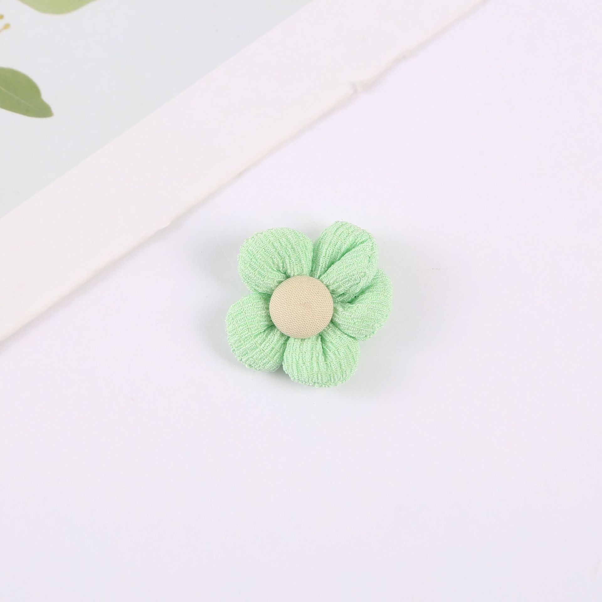 Pleated, colorful five-petal flower, fresh and simple Korean-style DIY shoes, hats, headwear, clothing, socks, bags, bows, clothing accessories pic 7