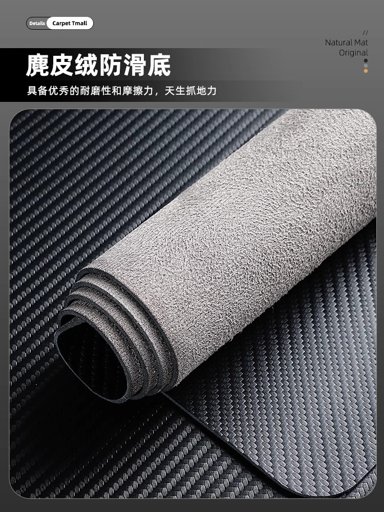 厂家直供碳纤维纹鼠标垫超大办公桌面笔记本电脑键盘垫皮革书桌垫详情5