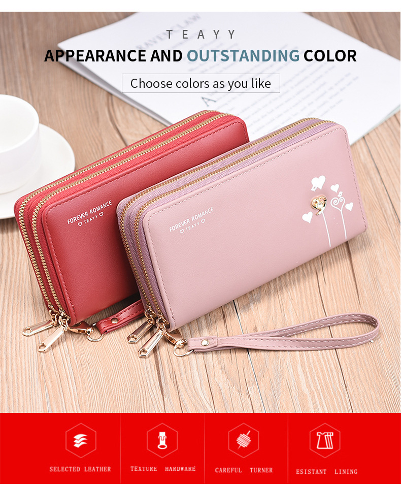 The 2024 new long wallet, clutch, phone bag, coin purse, multi-functional card case, zipper bag and wallet for women pic 9