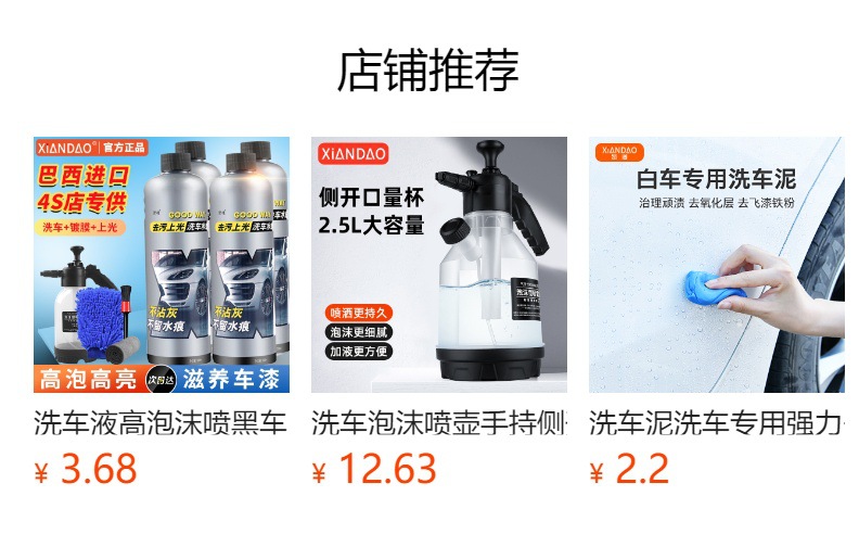 贤道洗车液袋装高泡沫浓缩中性去污洗车水蜡上光驱水汽车清洗剂详情1