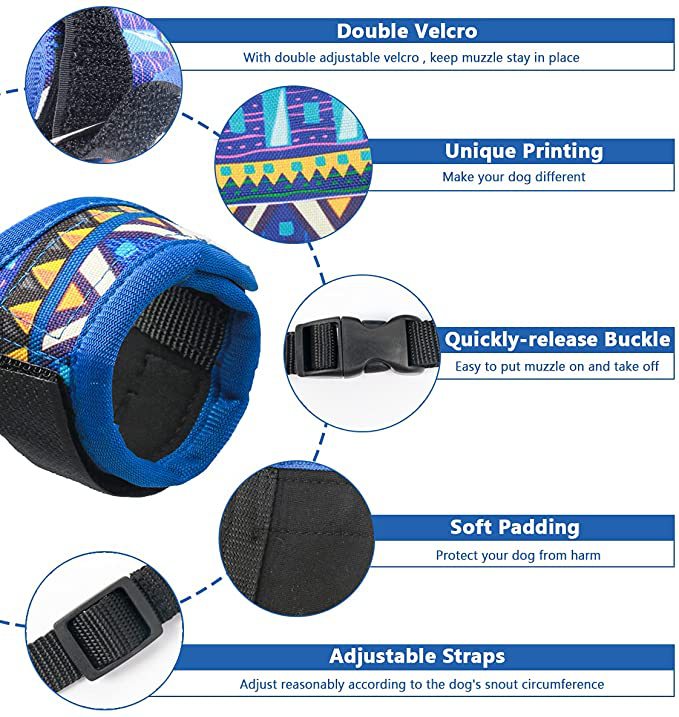 2025 Cross-border new dog mouth cover, long-mouthed dog anti-random eating and anti-biting dog mask, small, medium and large dog face mask in stock pic 2