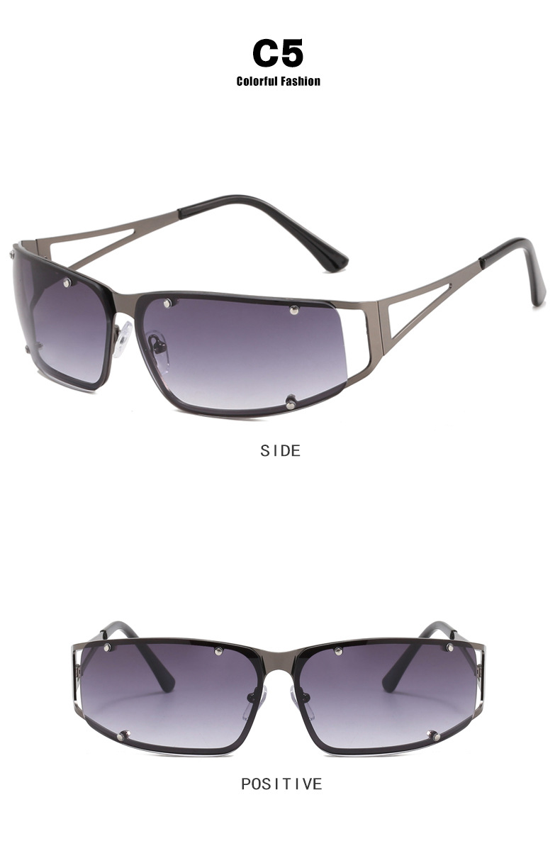 金属Y2K太阳镜镂空2023新款女欧美个性辣妹蹦迪墨镜时尚太阳眼镜详情11