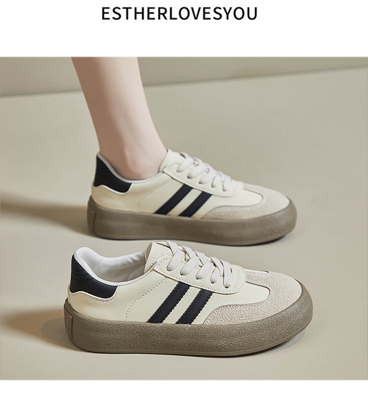 男女同款真皮德训鞋2024新款爆款情侣复古德训小白鞋男新款帆布鞋详情14