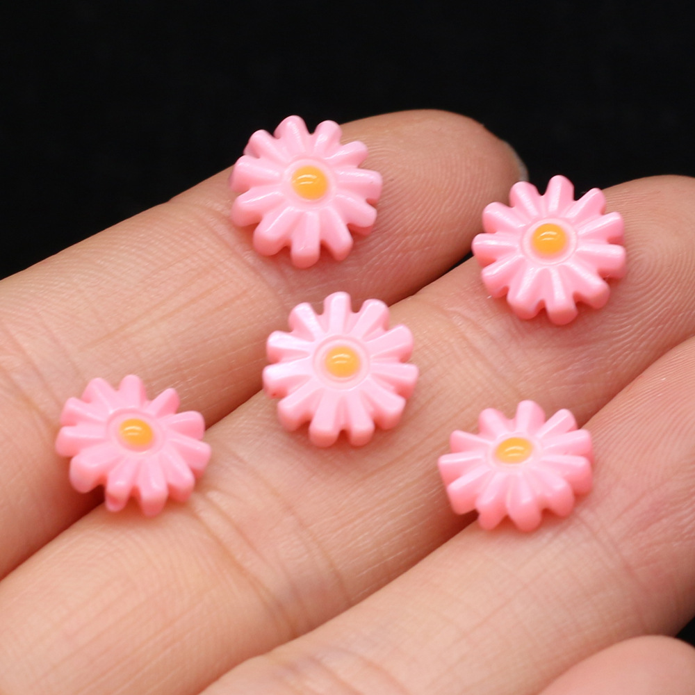 DIY jewelry accessories, natural shell hand-carved sunflowers, multi-color through-hole hairpins, earrings and pendants wholesale pic 35