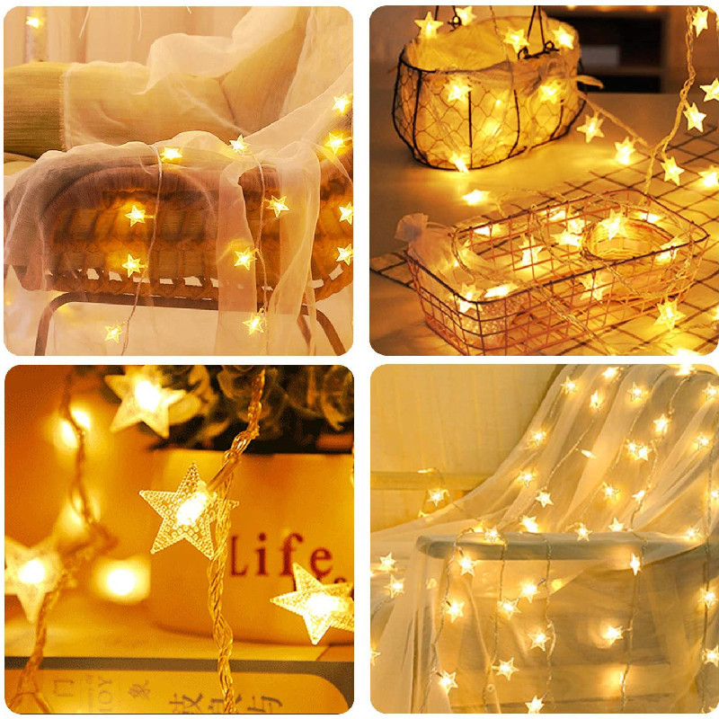 led星星灯串电池USB遥控满天星网红ins装饰灯圣诞节日房间布置灯详情12