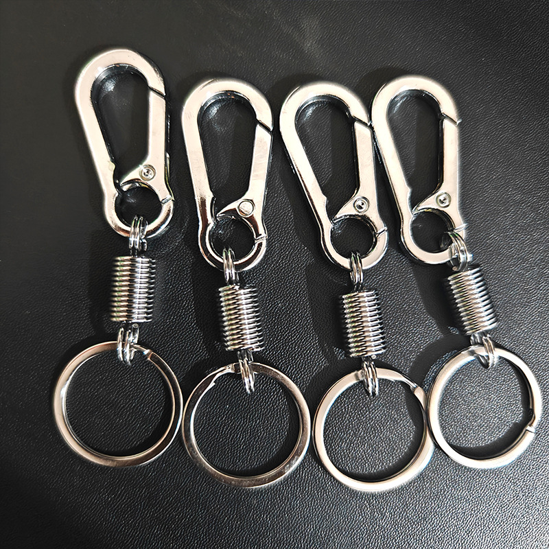 【 Doorway 】601 spring Key chains, 10 pieces/card, 100 yuan/box, 1200/601 spring key chains, zinc alloy material, metal key rings, portable pendants, key rings, 2 yuan wholesale supply pic 5
