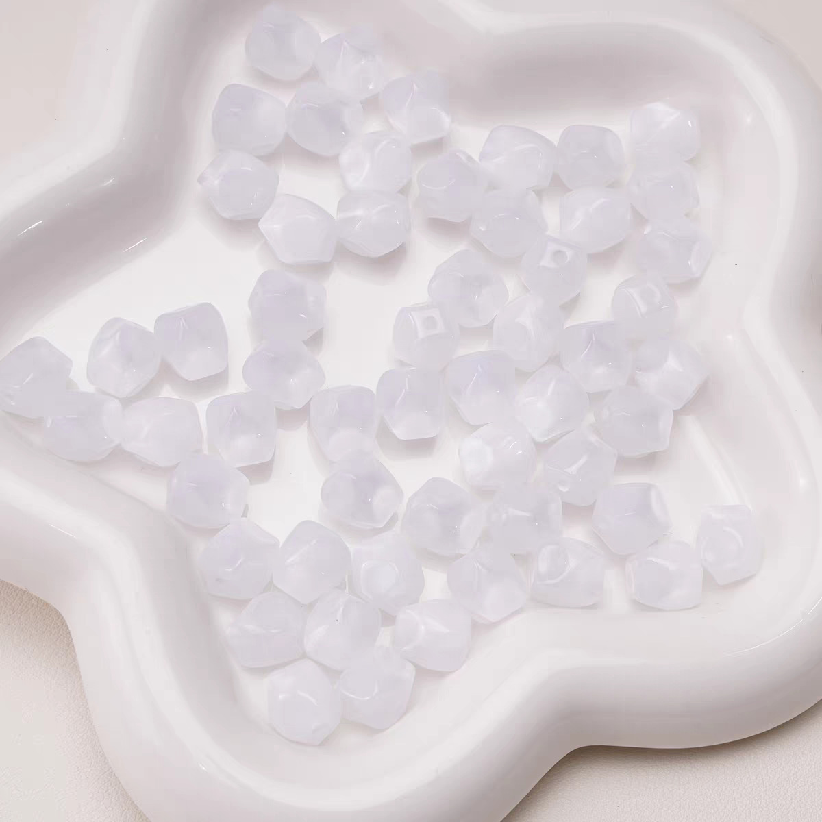 梦幻奶油色晕染八角珠异型珠圆珠散珠手工DIY手链项链珠子饰品配详情15