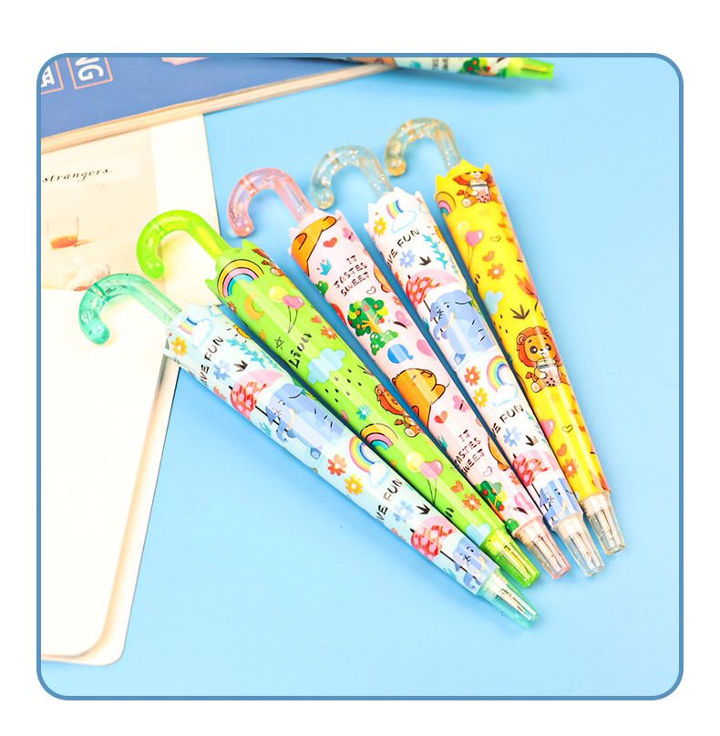 Creative umbrella, fresh and cute cartoon transparent gel pen, high personality, high appearance level, student stationery, problem-solving signature pen pic 6