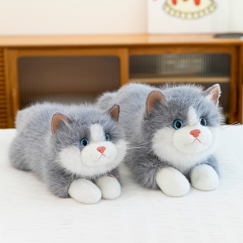仿真猫会叫猫咪毛绒玩具布偶猫公仔趴款小猫玩偶生日礼物陪睡摆件详情17