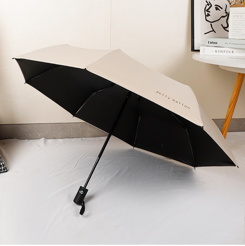 全自动雨伞女晴雨两用加固结实折叠遮阳伞防晒防紫外线黑胶太阳伞详情16
