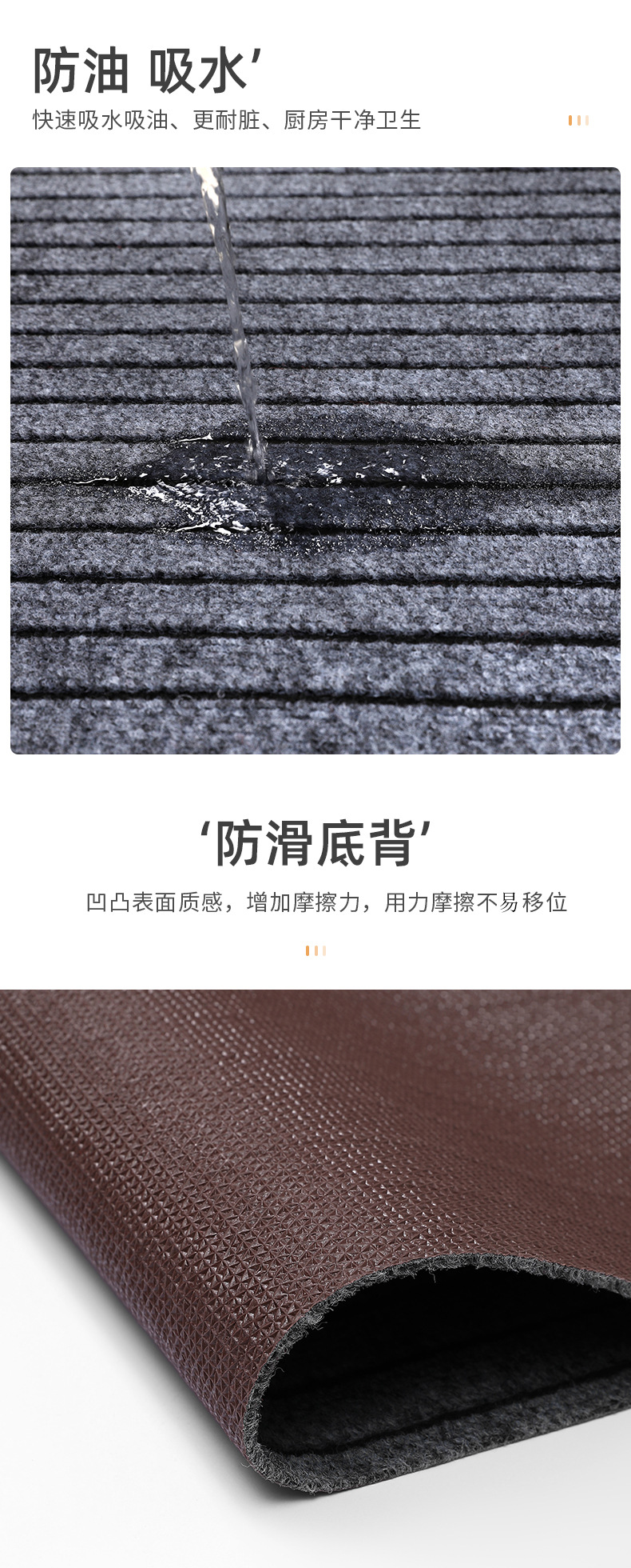 定制商用门口走廊厨房客厅卧室阳台办公室吸水防滑蹭土大地毯详情5