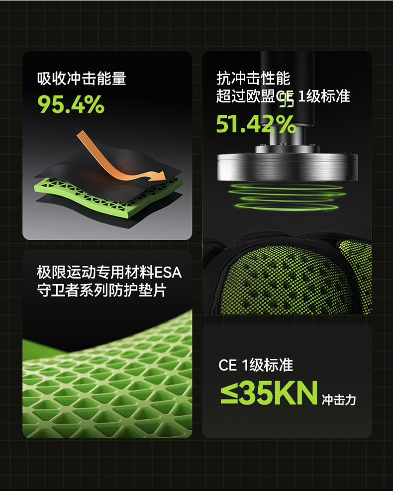 【BERTON OUTDOOOR】专业滑雪护臀内穿护具男女护膝滑冰防摔屁垫户外滑雪运动装备详情3