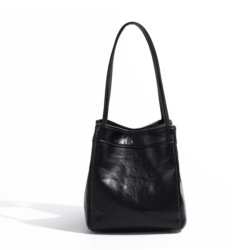 The new high-end mirror-like texture bucket bag is fashionable, versatile and trendy. The shell luster dopamine is paired with a handbag pic 13