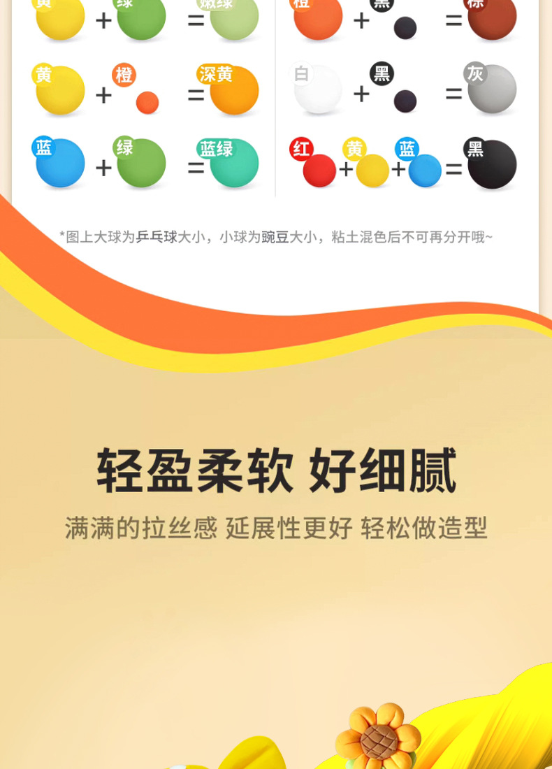 超轻粘土儿童橡皮泥幼儿园手工diy黏土环保安全无味黏土批发详情7
