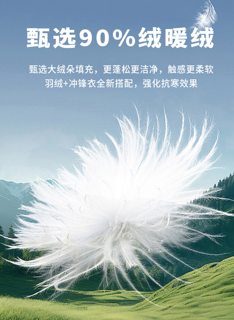 羽绒服24国标冲锋衣男三合一羽绒暴雨级防水外套户外运动全热封登山服女详情9