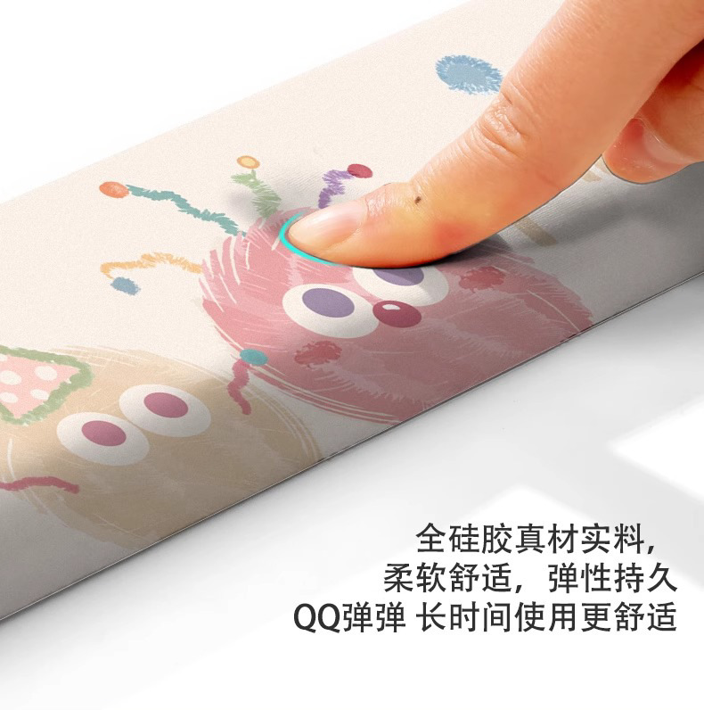 原创设计护腕鼠标垫办公学习加厚手腕垫键盘滑鼠垫硅胶手托详情6
