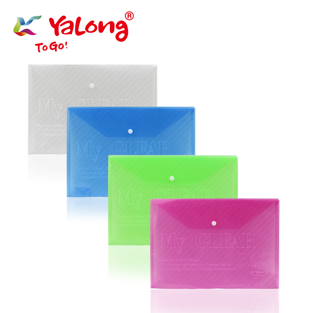 Cross-border customizable LOGO file bag, A4 office filing file bag, waterproof transparent PVC material pic 1