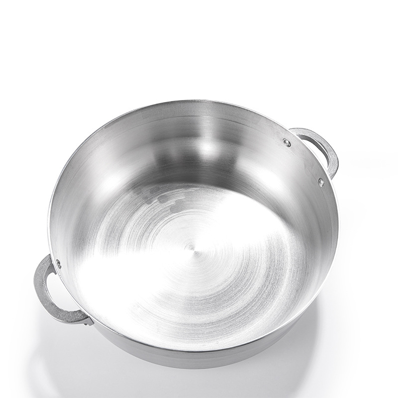 Cross-border bestseller aluminum pot 16-28cm thin and matte aluminum soup pot, commercial hotel cookware, aluminum pot set pot pic 7