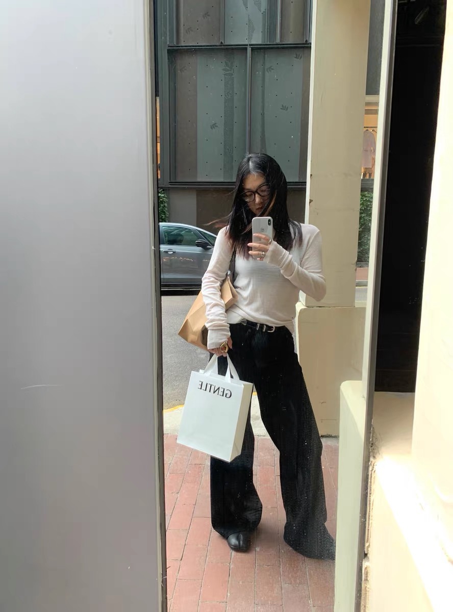 New simple and casual style, versatile wide-waist, slimming black loose wide-leg jeans for women 3048 pic 35