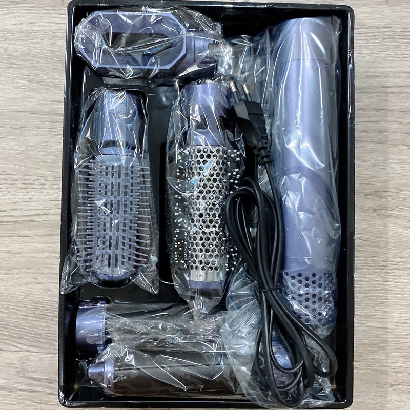 跨境新款五合一热风梳自动卷发棒卷直两用美发造型梳电动吹风机详情9