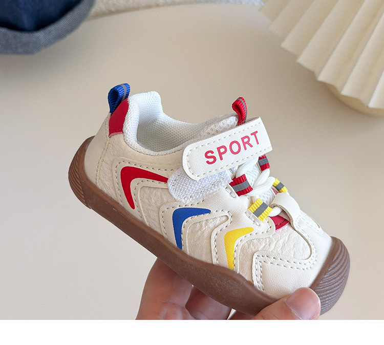 宝宝学步鞋0-3岁秋季新款婴幼儿皮面防滑运动鞋男女童机能鞋代发详情21