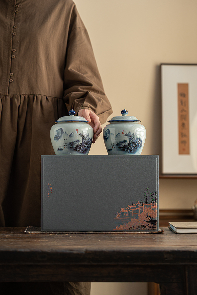 哥窑茶叶罐礼盒散茶包装绿茶白茶乌龙茶龙井空罐厂家直销加印logo详情6