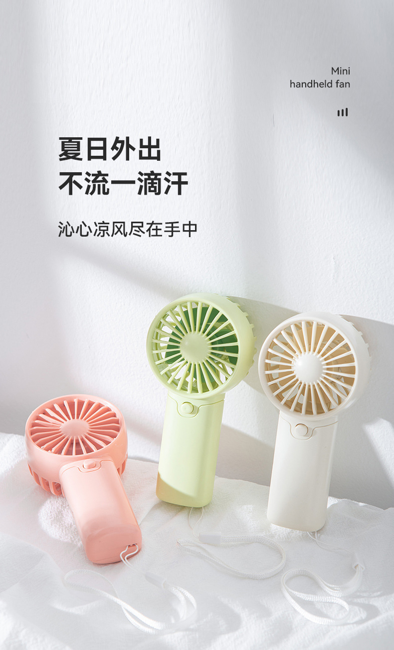 Cross-border bestseller handheld small fan dry battery model logo customization, strong wind power portable small electric fan gift pic 4