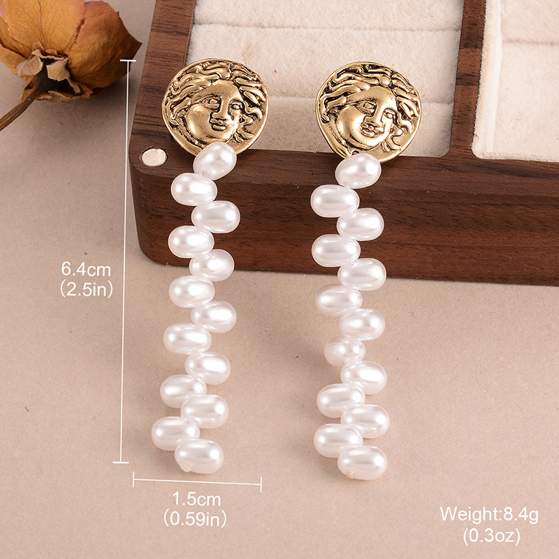 Pearl bee tassel earrings, retro court style, high-end stud earrings, elegant and niche earrings, light luxury and individual wholesale pic 22