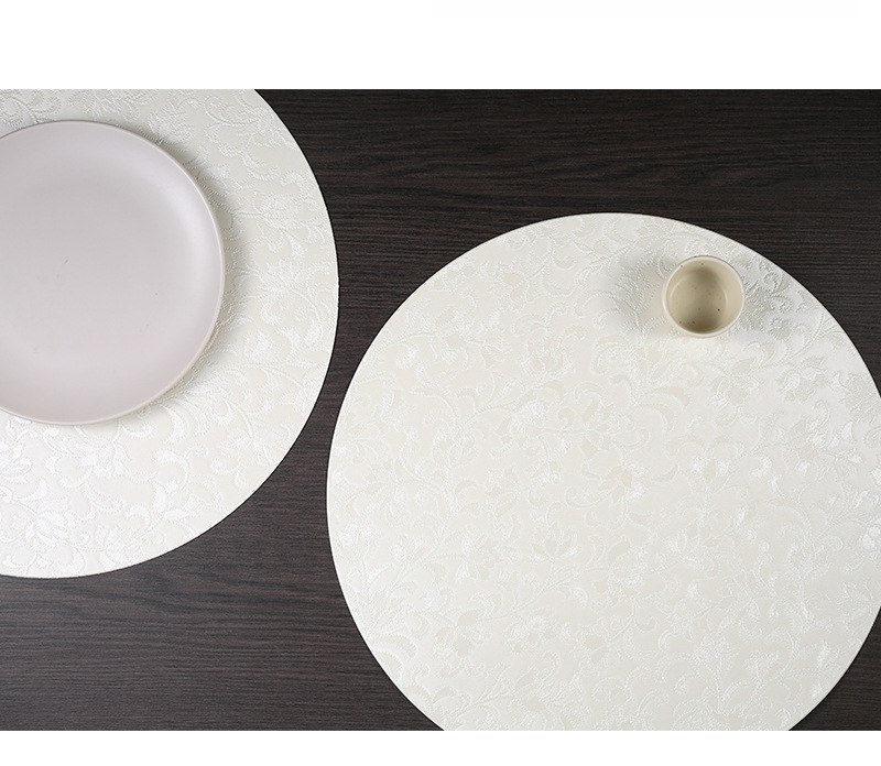 Circular patterned table mat, thickened anti-slip table mat, home office desk mat, simple style pic 8