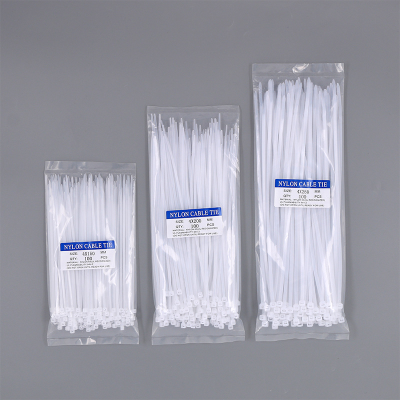 自锁式尼龙扎带塑料扎带束线带50根一包nylon cable tie大量批发详情7