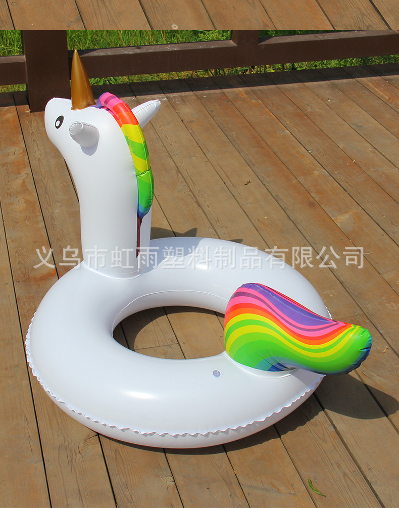 虹雨新款儿童独角兽游泳圈批发可爱卡通腋下圈加厚充气玩具气模详情10