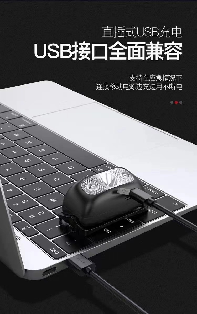 Rechargeable sensor headlamp, ultra-long battery life, intelligent LED night fishing, portable strong light night running headlamp, outdoor pic 12