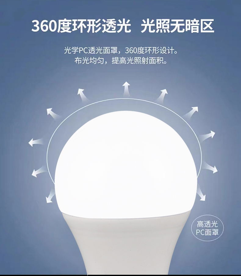 Intelligent sensing LED bulb infrared human body microwave radar sound and light control no-switch wiring balcony corridor light pic 4