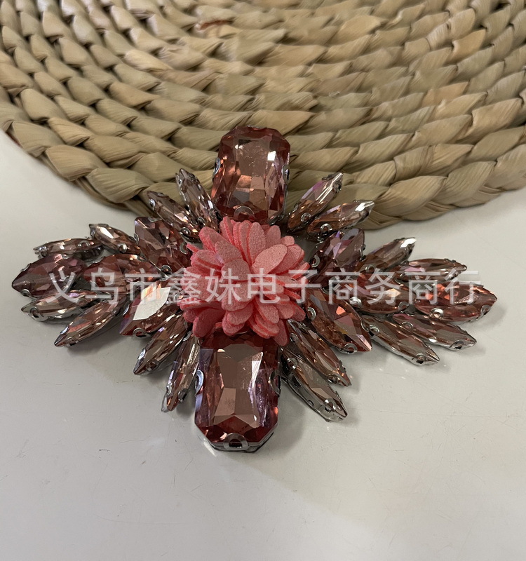 Handmade DIY water drill splicing glass drill diamond-shaped small flower clothing decoration pic 6