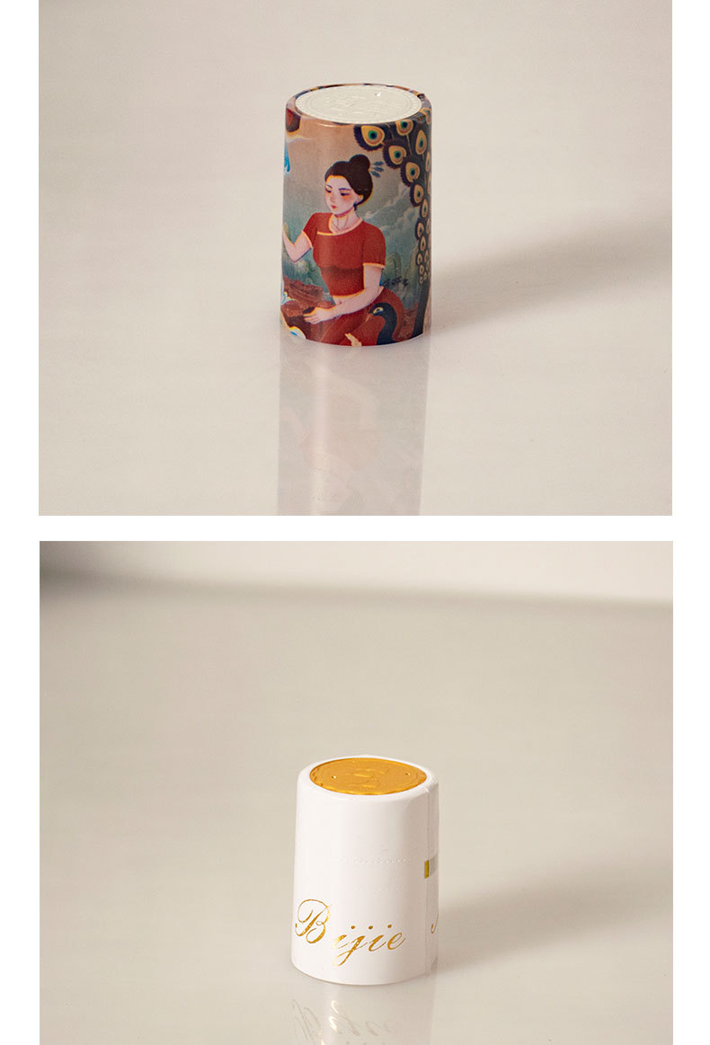 Disposable red wine and white wine colored heat shrinkable film frosted rubber cap bottle mouth packaging sleeve easy-tear sealing cap rubber cap pic 8