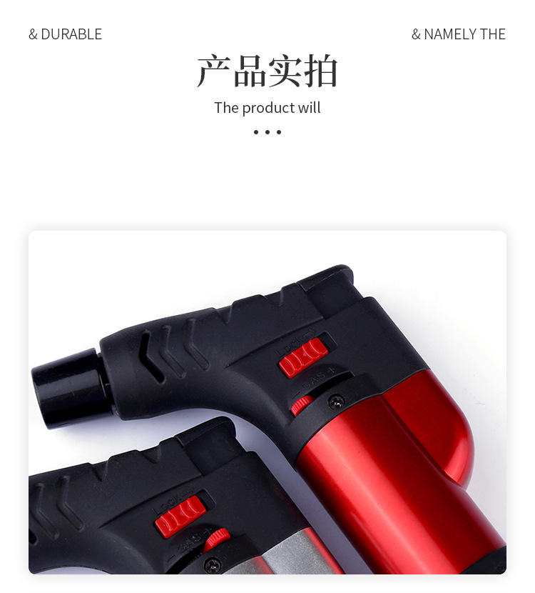 亚马逊金属外壳防风直冲喷火器艾灸雪茄烧烤点火器家用迷你打火机详情10