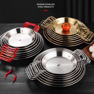 Stainless steel salad bowl, Korean-style single-layer large soup noodles, cold noodles, grilled meat, instant noodles bowl, rice noodle with snails, mixed rice dishes, and stringy noodles pic 2