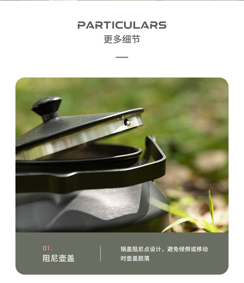 Koman BKSW-1 camping cookware and equipment: 304 stainless steel teapot, portable coffee, picnic, outdoor kettle pic 7