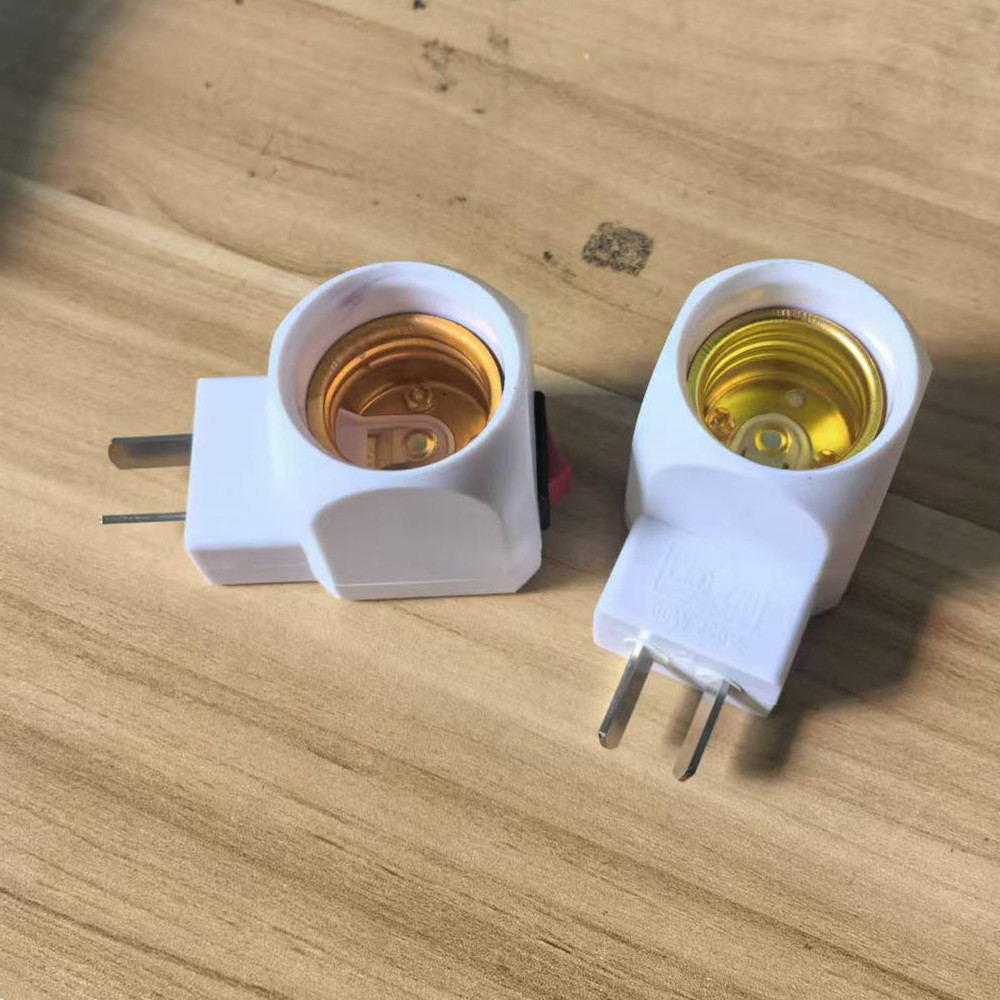 新结构灯座 e27节能灯头螺口灯座插式转换灯头 家用办公转接灯头详情4