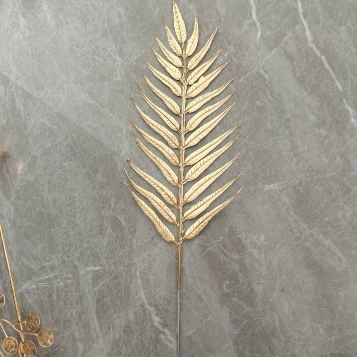 金叶子花金色系塑料花材婚庆礼堂布置金色假花尤加利塑料花详情1