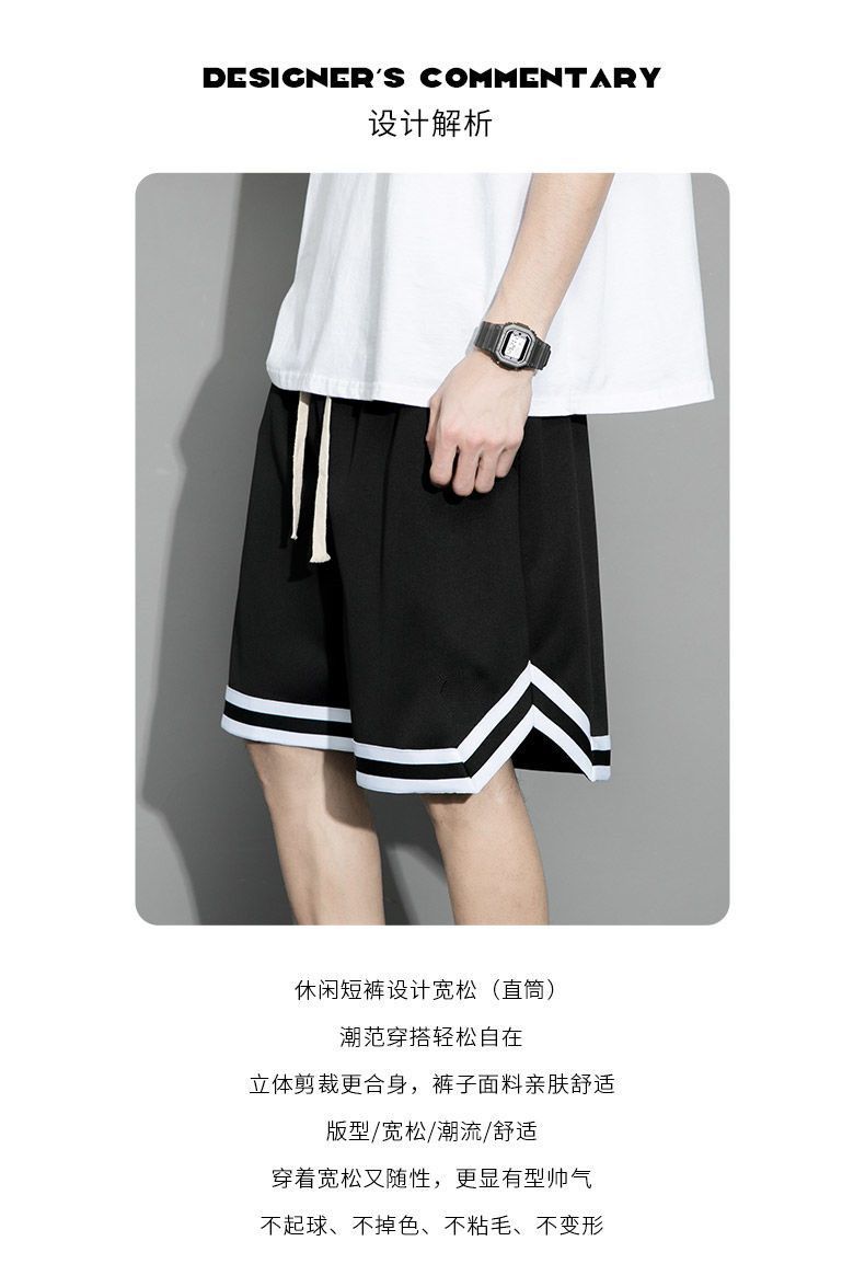 美式网眼透气运动篮球短裤男士潮牌外穿夏季冰丝训练五分裤子大码详情3